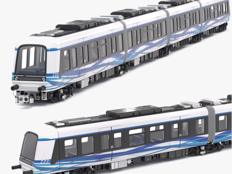 Метро без водителя Hitachi Rail в Салониках 3D Модель