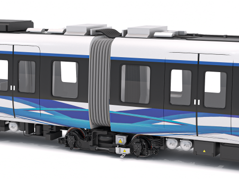 Метро без водителя Hitachi Rail в Салониках 3D Модель