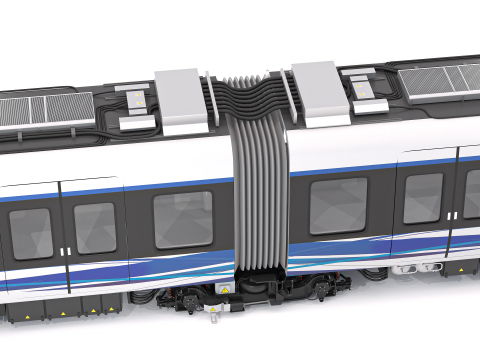 Метро без водителя Hitachi Rail в Салониках 3D Модель