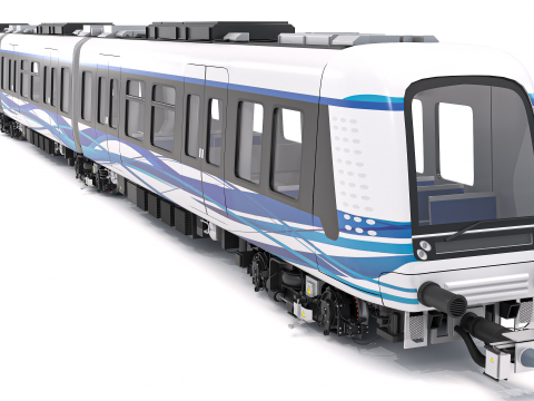 Метро без водителя Hitachi Rail в Салониках 3D Модель