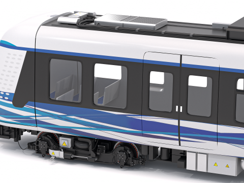 Метро без водителя Hitachi Rail в Салониках 3D Модель