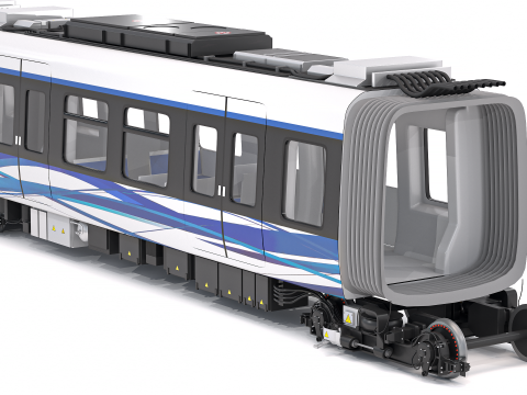 Метро без водителя Hitachi Rail в Салониках 3D Модель