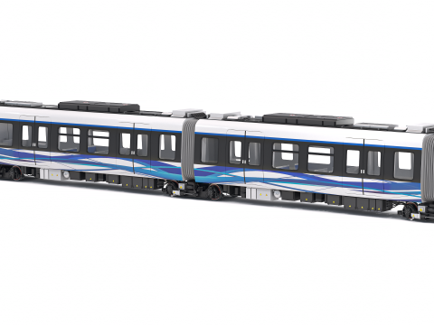 Метро без водителя Hitachi Rail в Салониках 3D Модель