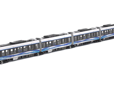 Hitachi Rail Driverless Metro Thessaloniki with Tunnel 3D Model