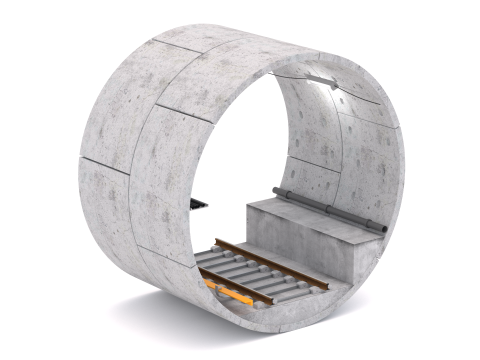 Hitachi Demiryolu Tünelli Sürücüsüz Metro Selanik 3D Model