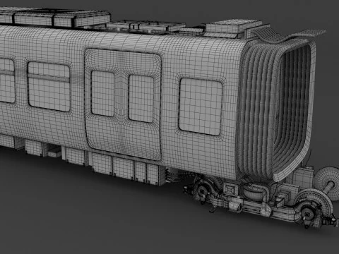 Hitachi Rail Driverless Metro Thessaloniki with Tunnel 3D Model