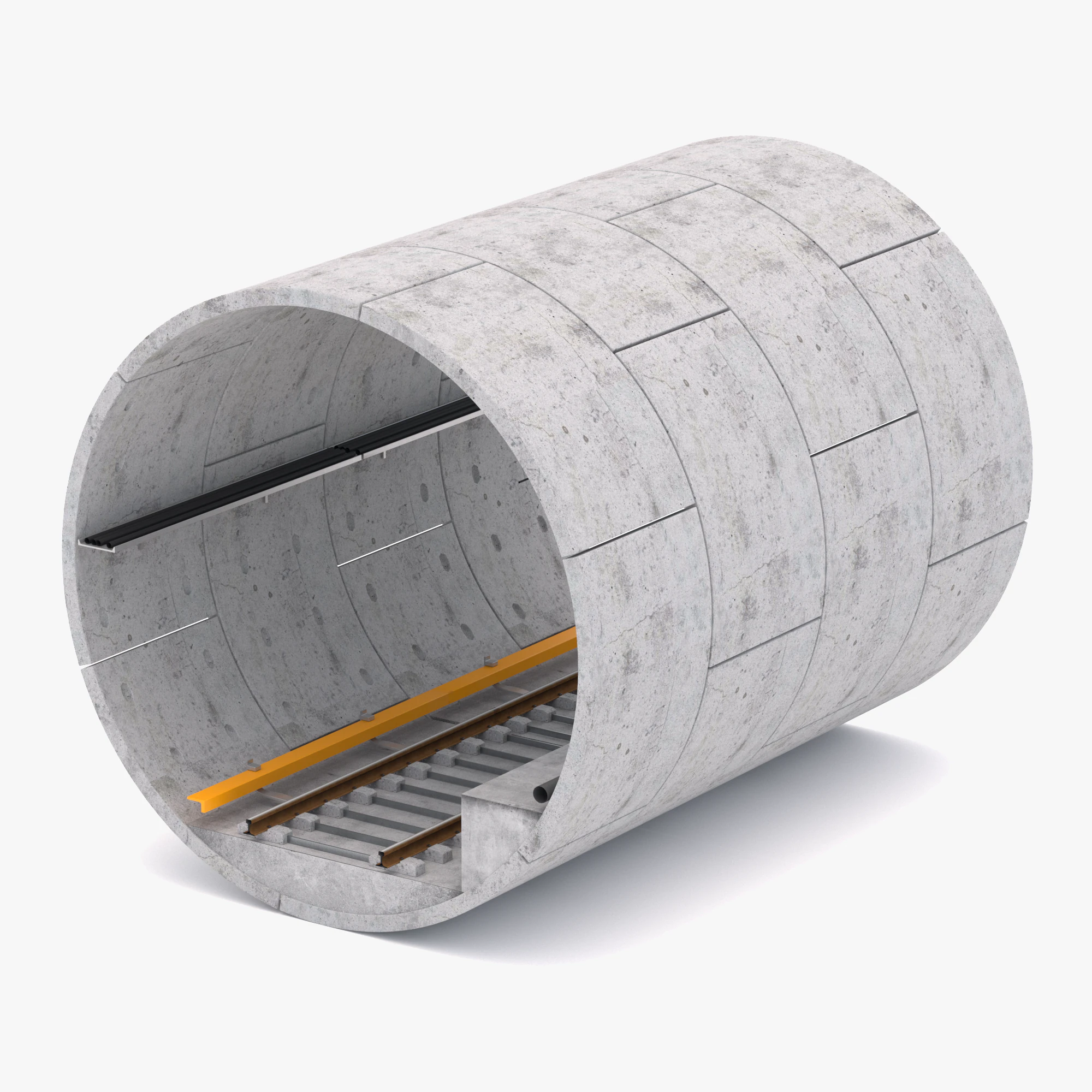 Subway Tunnel 3D Model .c4d .max .obj .3ds .fbx .stl .blend 