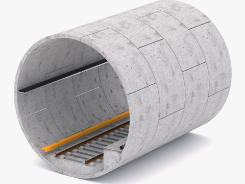 Туннель метро 3D Модель