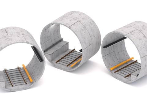 Туннель метро 3D Модель