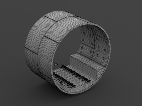 Туннель метро 3D Модель