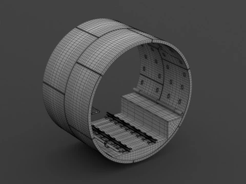 Subway Tunnel 3D Model