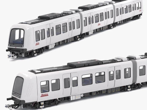 Metropolitana senza conducente Hitachi Rail di Copenaghen Modello 3D