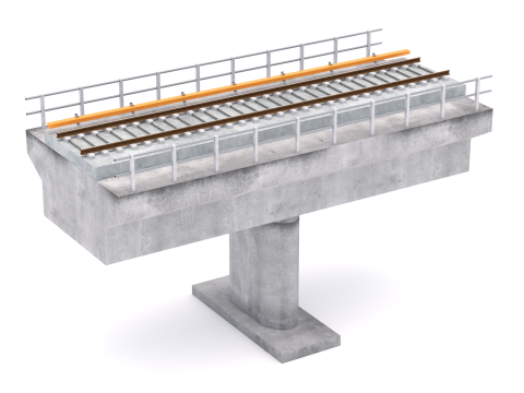 Hitachi Rail Беспилотное метро Копенгагена с железнодорожным мостом 3D Модель