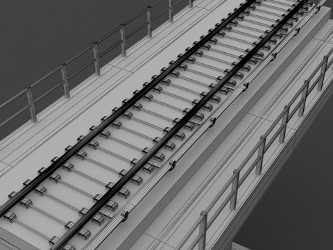 Hitachi Rail Беспилотное метро Копенгагена с железнодорожным мостом 3D Модель