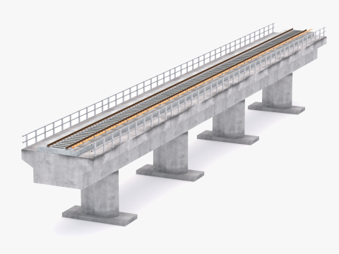Pont ferroviaire Modèle 3D