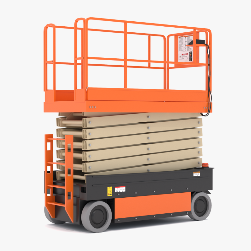 Scherenhebebühne 3D Modell .c4d .max .obj .3ds .fbx .stl .blend