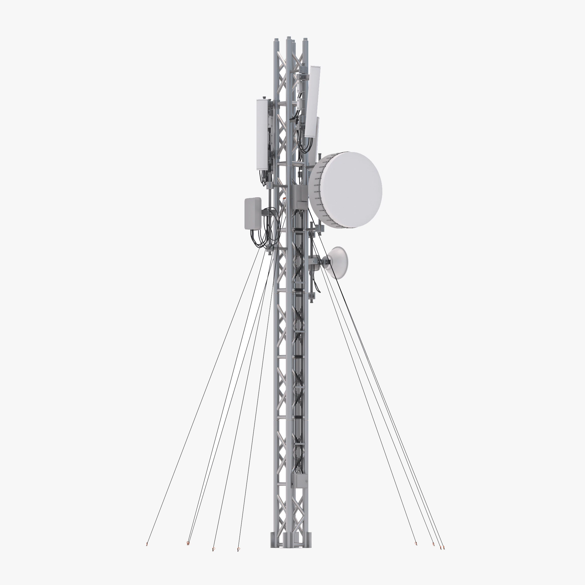 Cell Tower Station 3D Model .c4d .max .obj .3ds .fbx .stl .blend 
