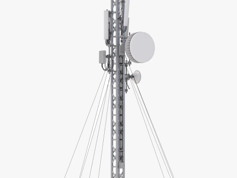 携帯電話タワー駅 3Dモデル