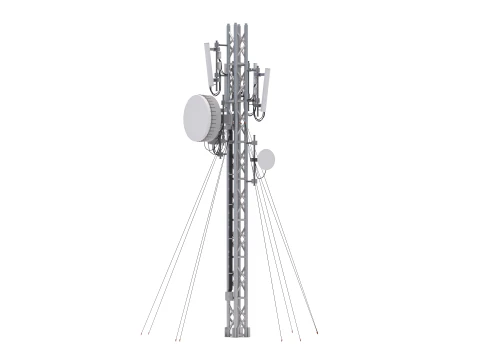 Cell Tower Station 3D Model