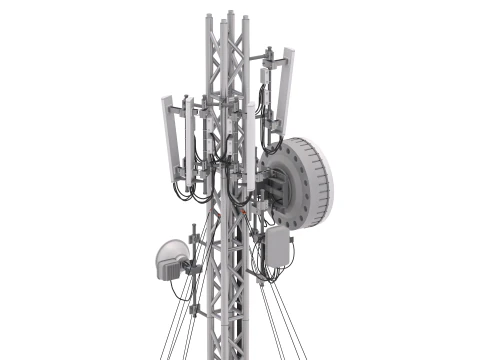 Cell Tower Station 3D Model