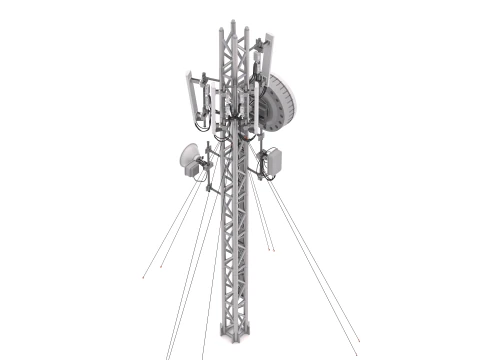 Cell Tower Station 3D Model