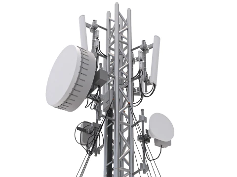 Cell Tower Station 3D Model