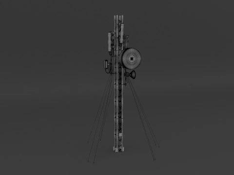 Cell Tower Station 3D Model