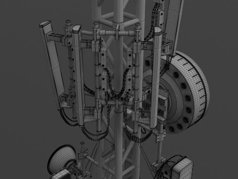 Cell Tower Station 3D Model
