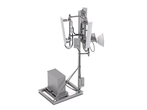 Roof Cell Phone Tower 3 3D Model
