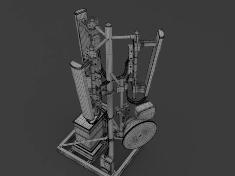 Roof Cell Phone Tower 3 3D Model