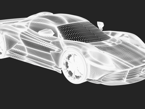 Supercar ispirata all'Aston Martin-Valhalla: esterno senza interni Modello 3D