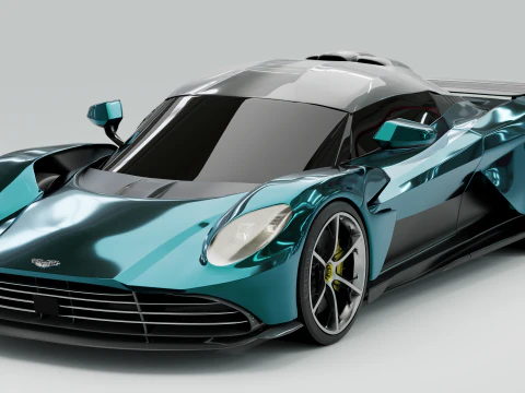 Aston Martin-Valhalla-inspired supercar - exterior without interior 3D Model