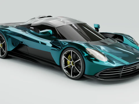 Aston Martin-Valhalla-inspired supercar - exterior without interior 3D Model