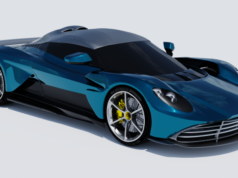 Aston Martin-Valhalla-inspired supercar - exterior without interior 3D Model