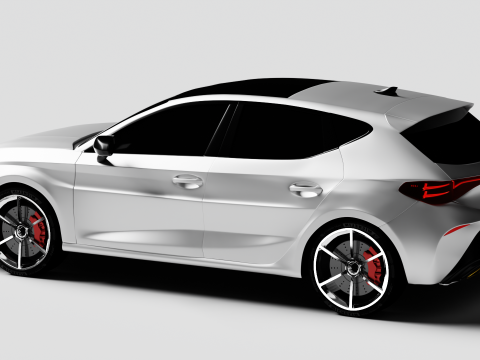 Cupra Leon 2024 Inspired Exterior Concept Body Only No Interior 3D Model
