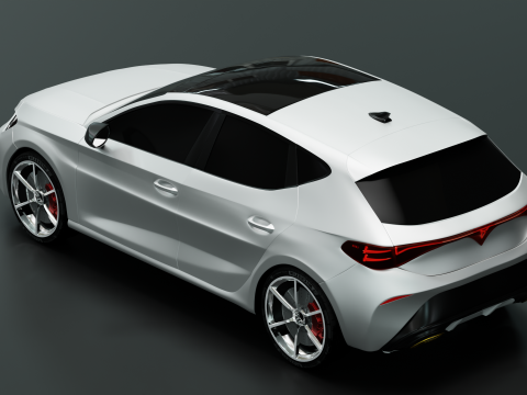Cupra Leon 2024 Inspired Exterior Concept Body Only No Interior 3D Model