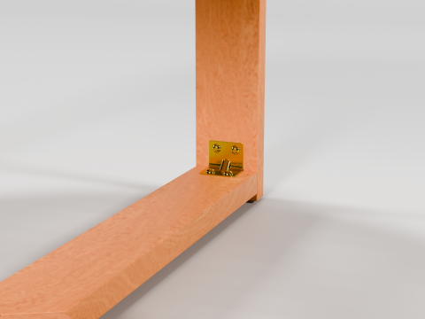 Runder Holztisch für den Außenbereich, moderne Möbel, PBR 2K-Texturen, Low Poly, spielbereit 3D Modell