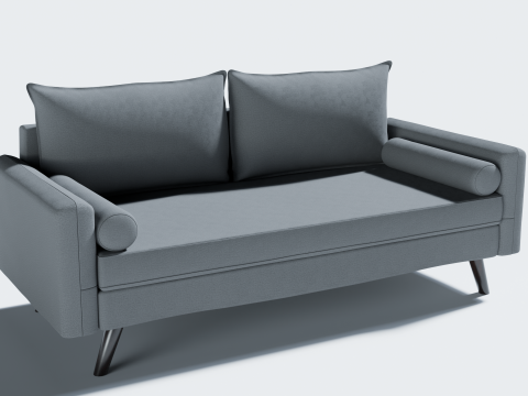 Sofá de tela moderno Blender de alta calidad Marvelous PBR 2K FBX-GLB-OBJ Modelo 3D