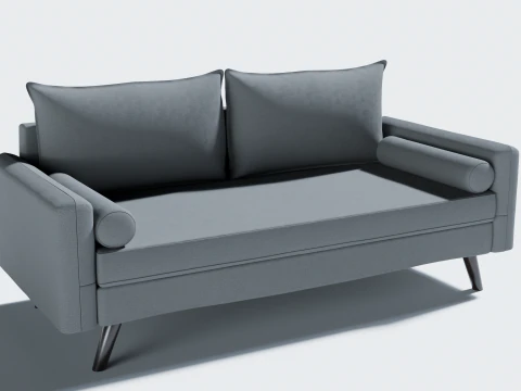 Modern Fabric Sofa High-Quality Blender Marvelous PBR 2K FBX-GLB-OBJ 3D Model