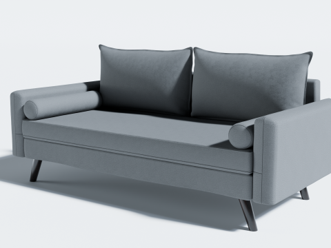 Sofá de tela moderno Blender de alta calidad Marvelous PBR 2K FBX-GLB-OBJ Modelo 3D