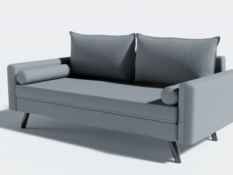 Modern Fabric Sofa High-Quality Blender Marvelous PBR 2K FBX-GLB-OBJ 3D Model