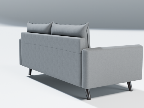 Sofá de tela moderno Blender de alta calidad Marvelous PBR 2K FBX-GLB-OBJ Modelo 3D