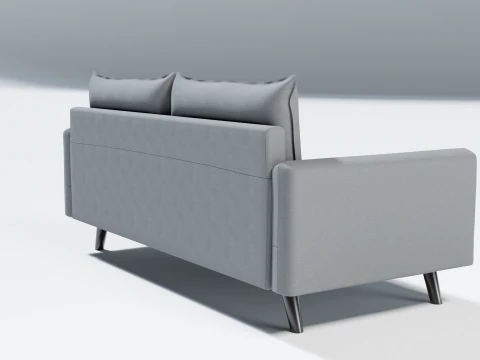 Modern Fabric Sofa High-Quality Blender Marvelous PBR 2K FBX-GLB-OBJ 3D Model