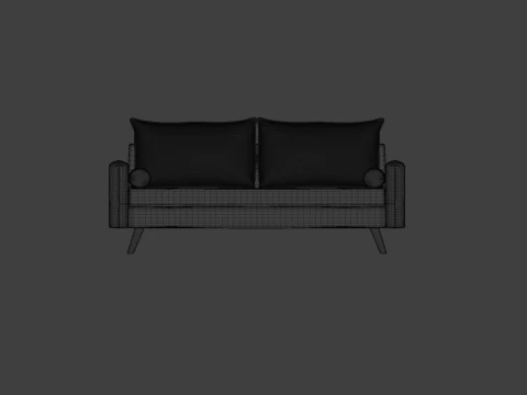 Modern Fabric Sofa High-Quality Blender Marvelous PBR 2K FBX-GLB-OBJ 3D Model