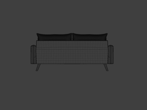 Sofá de tela moderno Blender de alta calidad Marvelous PBR 2K FBX-GLB-OBJ Modelo 3D