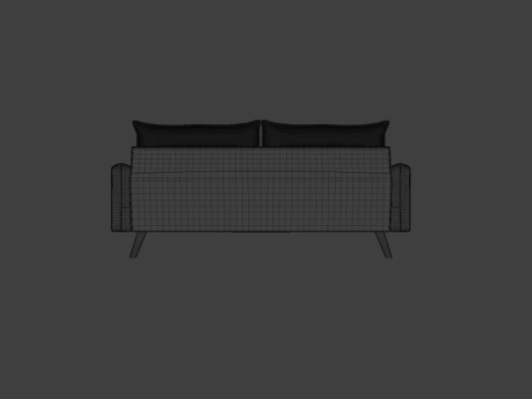 Modern Fabric Sofa High-Quality Blender Marvelous PBR 2K FBX-GLB-OBJ 3D Model