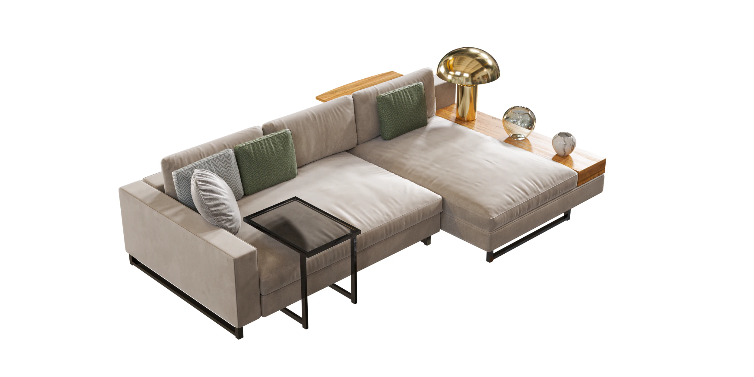 Sofa Sormani Hernest set decoration - Octane Render Version 3D Model .c4d .max .obj .3ds .fbx .stl .blend 