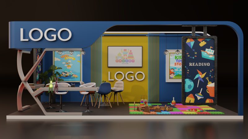 Stand d'exposition de jouets 3D Modèle 3D .c4d .max .obj .3ds .fbx .stl .blend