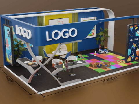 Stand d'exposition de jouets 3D Modèle 3D