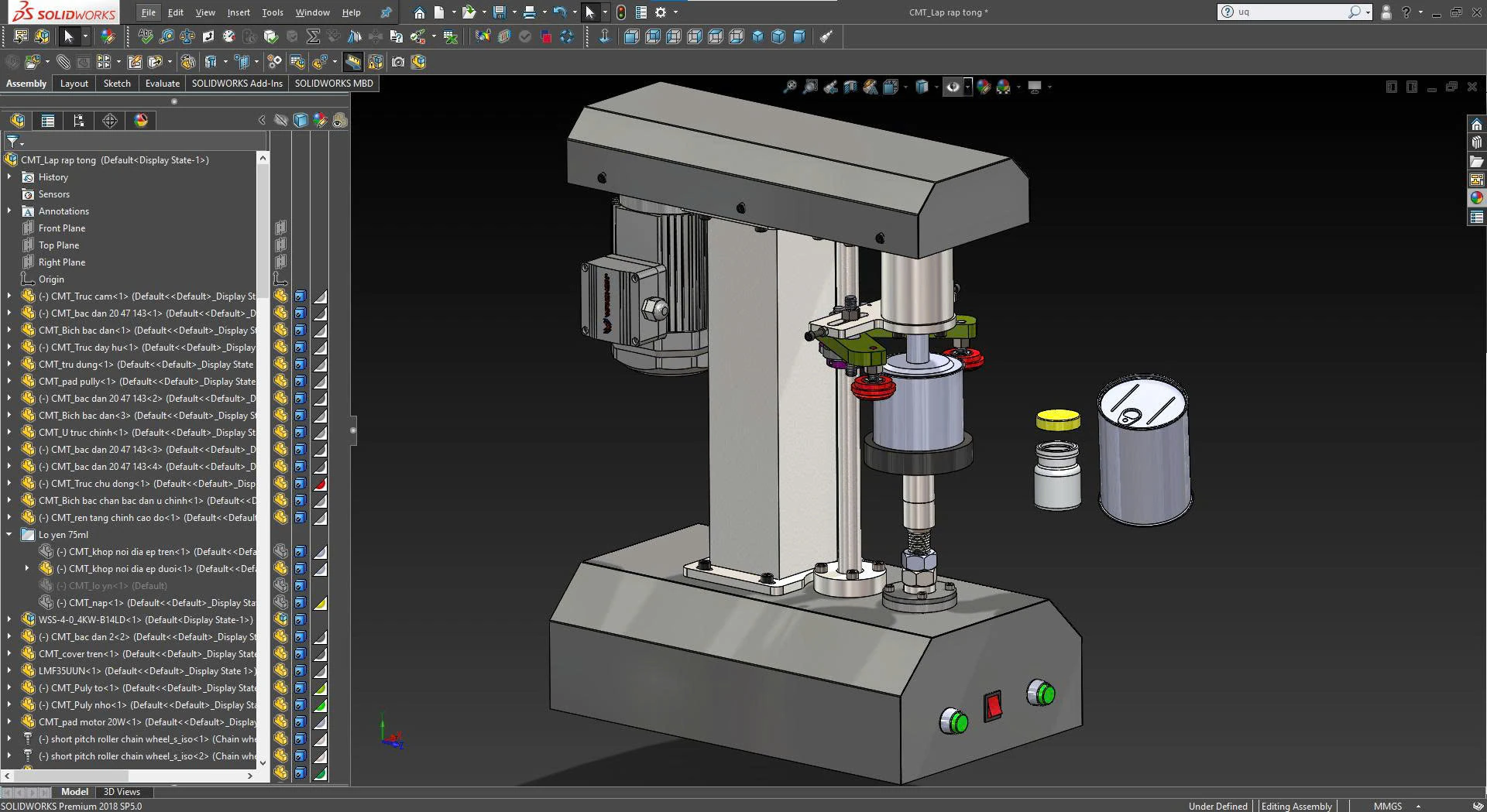 Can Sealing Machine SolidWorks 2018 3D Model .c4d .max .obj .3ds .fbx .stl .blend